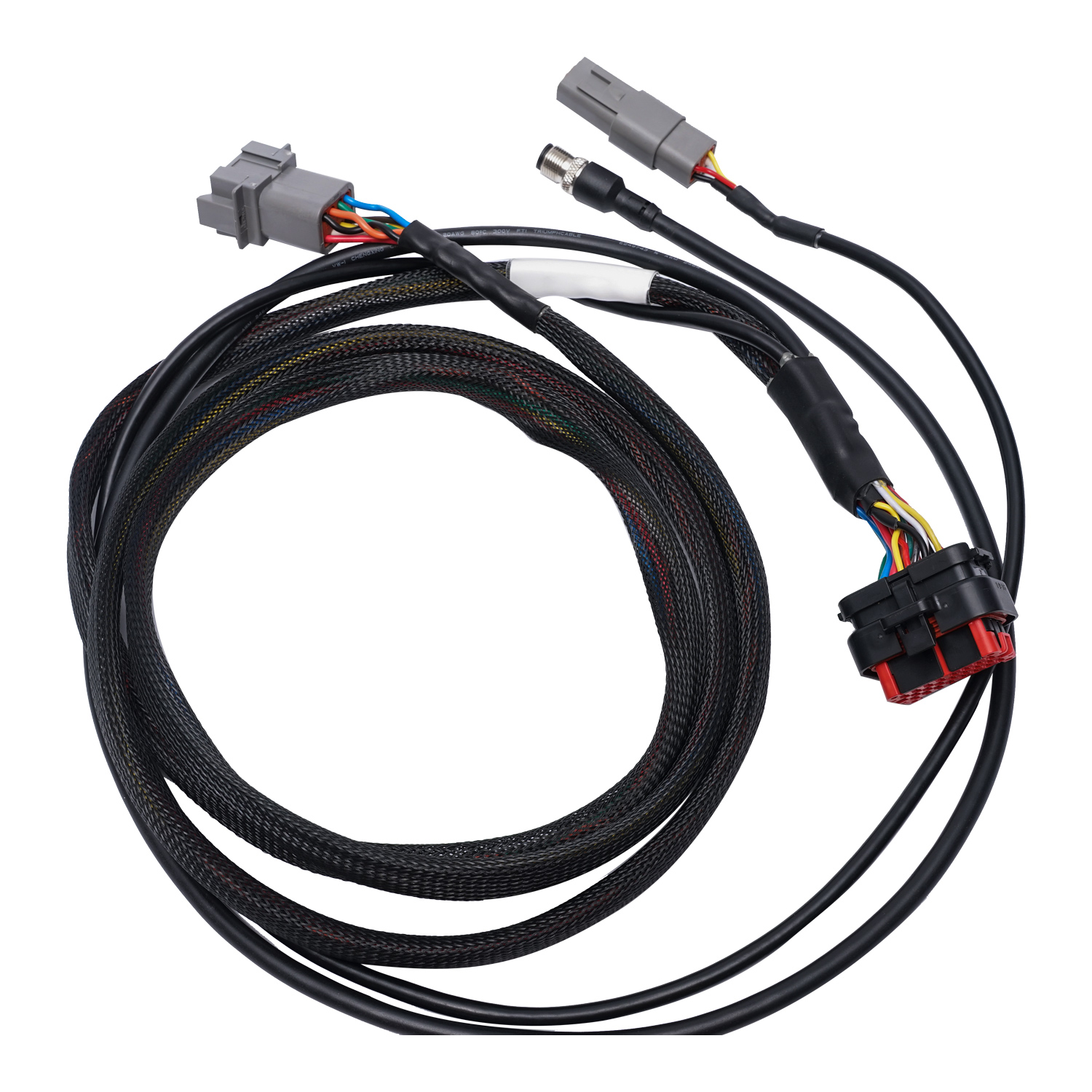 Arnés de cableado del vehículo de suministro de energía de PVC con conector DT