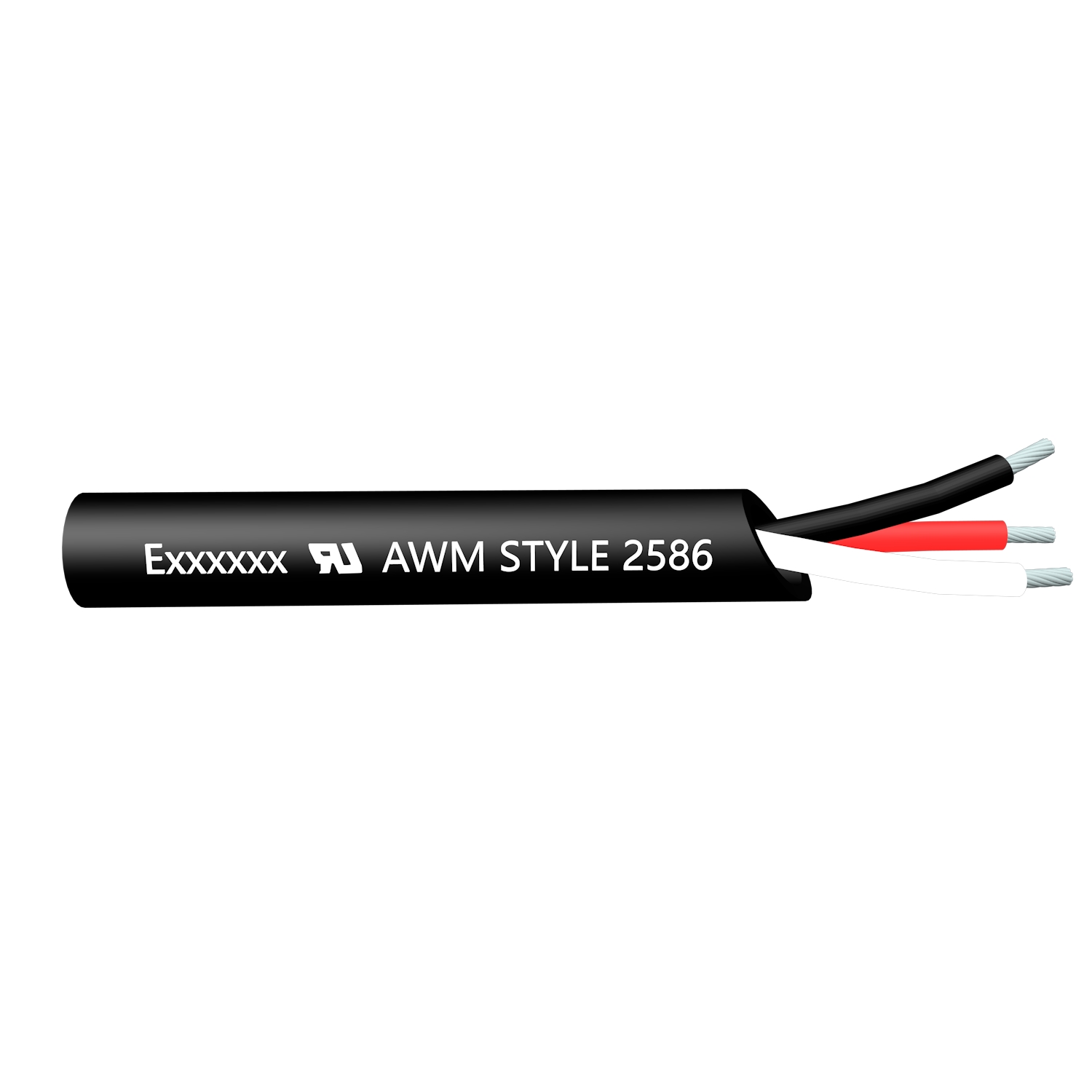 UL2586 105 ℃ 0.6KV / 1KV Cable de cobre eléctrico flexible de 3 núcleos