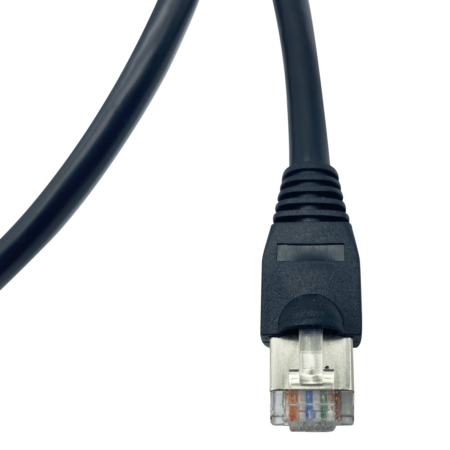 Cable LAN modificado para requisitos particulares gris azul blindado CAT6 del negro del cable del PVC 