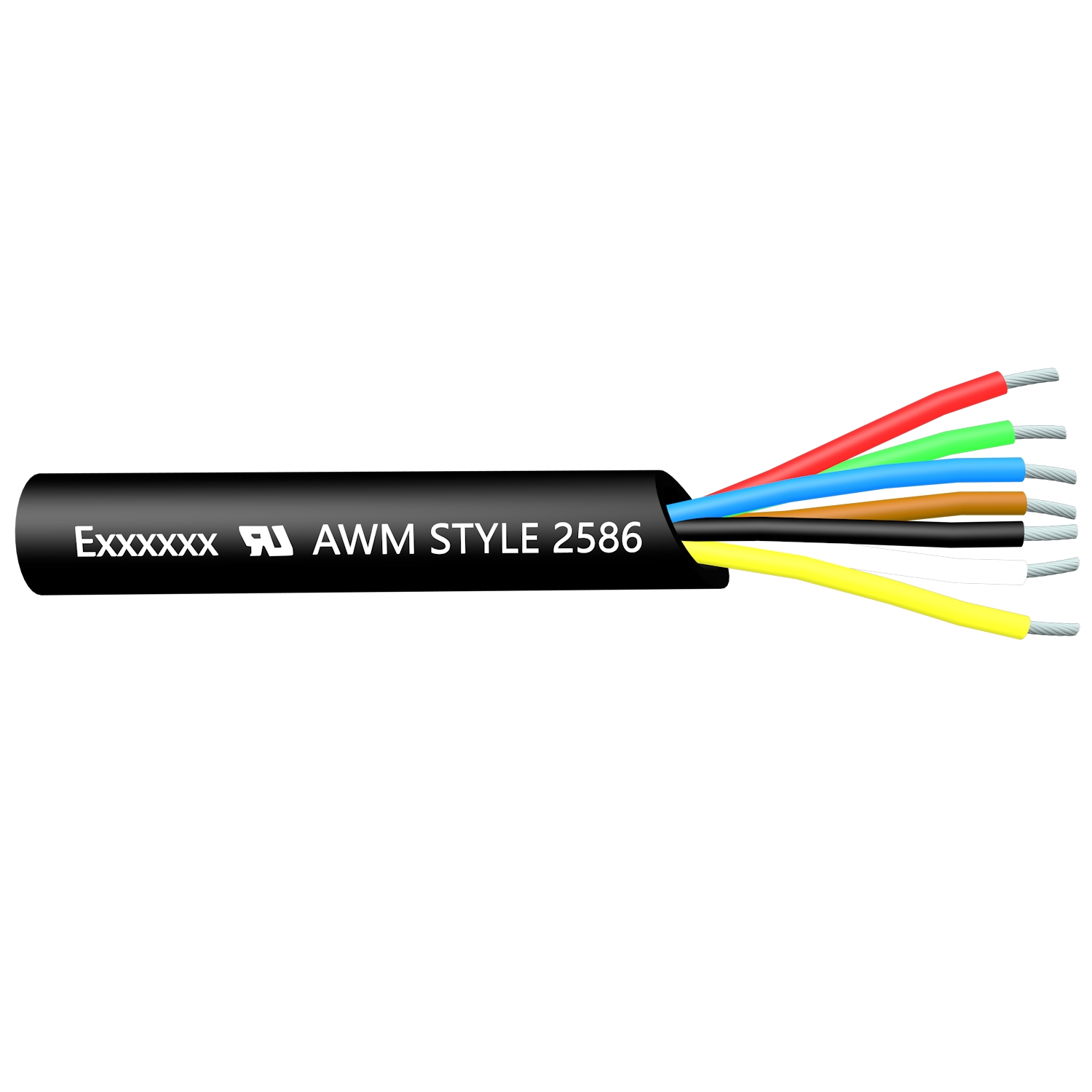 UL2586 105 ℃ Cable de alimentación blindado Revestimiento de PVC Resistente al calor
