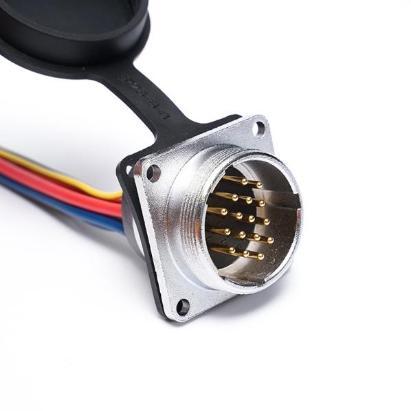 Arnés de cableado de pegamento impermeable con conector de enchufe de PVC de 16 pines