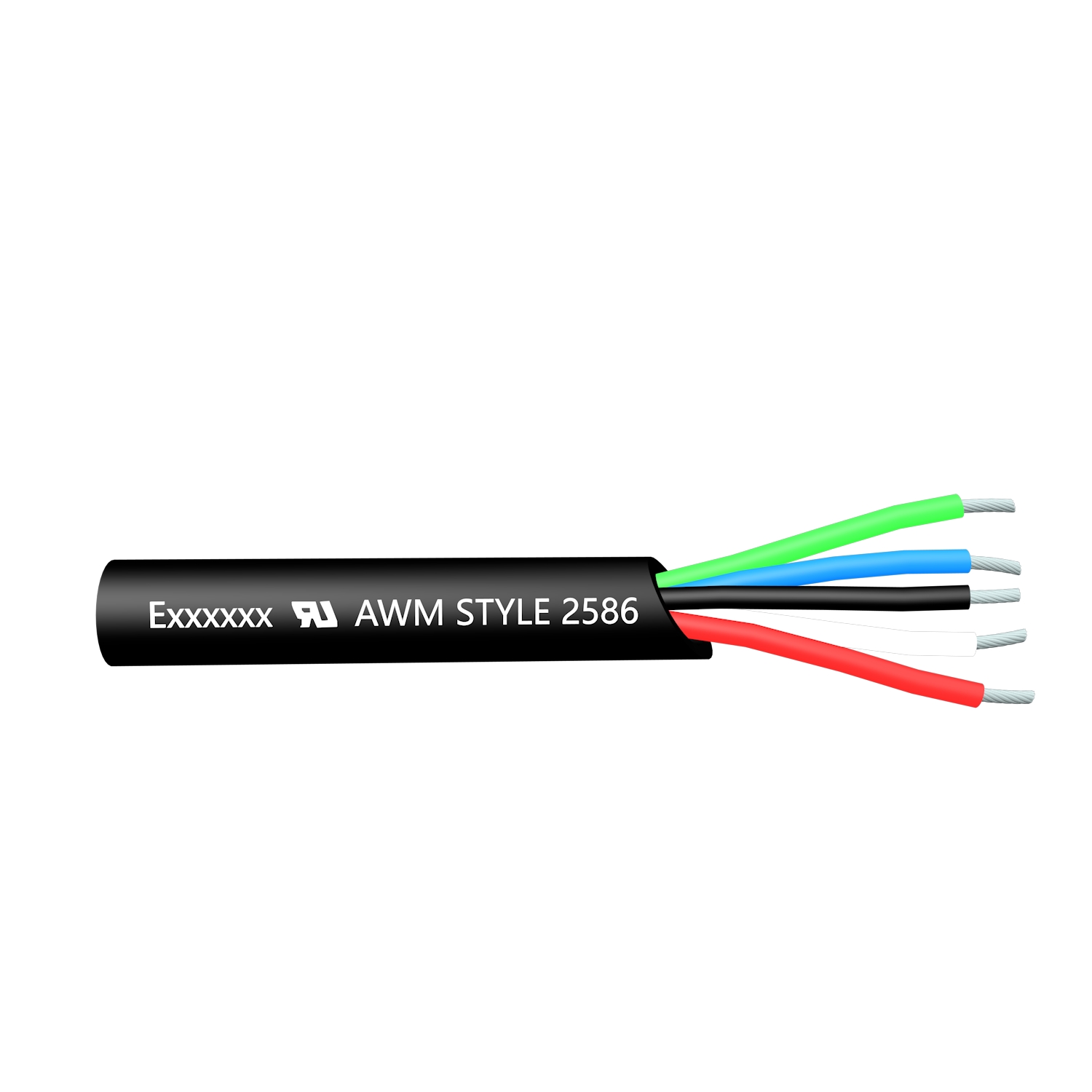 Cable de control apantallado flexible UL2586 Cubierta de PVC 105 ℃ 600V