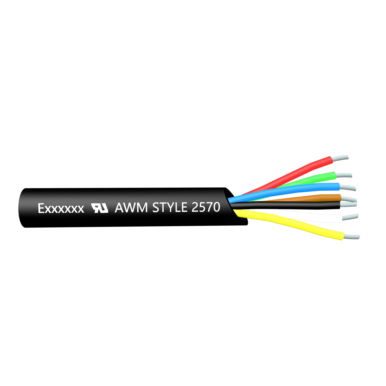 Cable de revestimiento de núcleo múltiple de alambre de cobre con chaqueta de PVC UL2570 RoHS