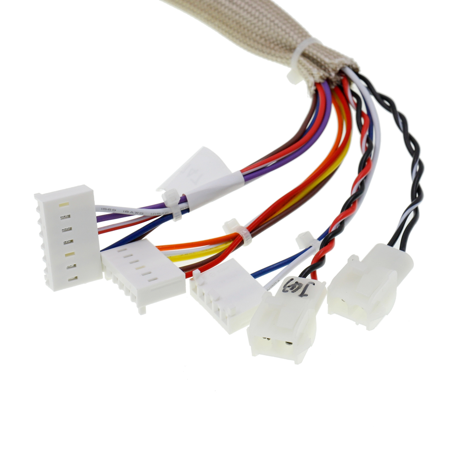 Arnés de cableado automotriz del vehículo del conector de Molex de la tela